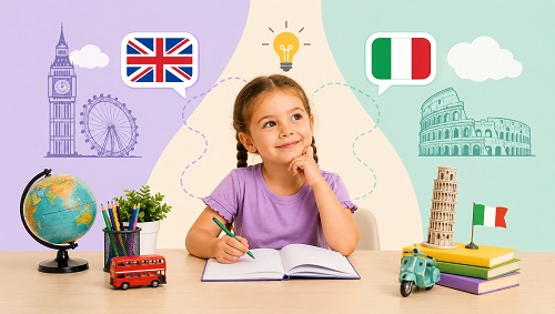 تفاوت یادگیری انگلیسی و ایتالیایی برای کودکان؛ کدام زبان دوم انتخاب بهتری است؟