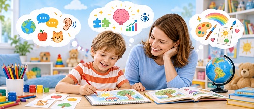 یادگیری هم‌زمان زبان و نقاشی چگونه ذهن کودک را تقویت می‌کند؟ بررسی تأثیر آموزش چندمهارتی بر رشد شناختی کودک